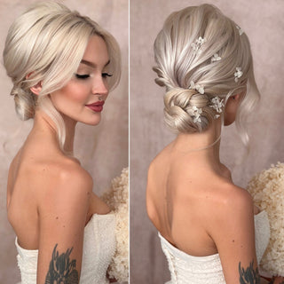 Online Bridal Hairstyling Bootcamp Elegant Low Bun With Flowing Ridges