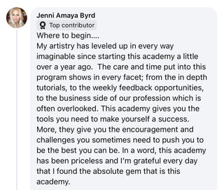 Online Bridal Makeup Hairstyling Academy Facebook Testimonial