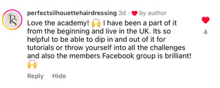 Online Bridal Makeup Hairstyling Academy Instagram Testimonial