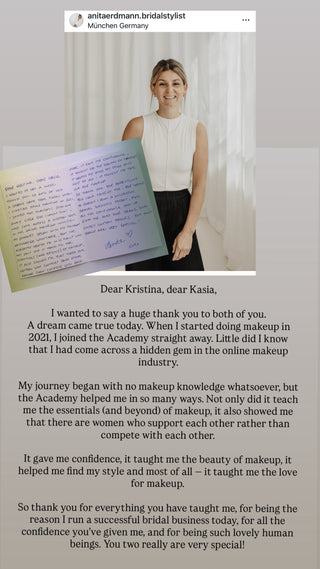 Online Bridal Makeup Hairstyling Academy Testimonial