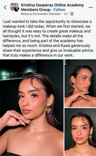 Bridal Makeup & Hairstyling Online Academy Testimonial