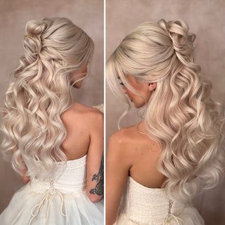 Online Bridal Hairstyling Bootcamp Soft Glamorous Waves Into Kasias Signature Half-Up Half-Down
