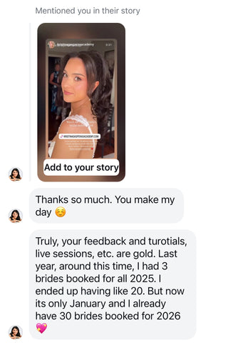 Online Bridal Makeup Academy Testimonial